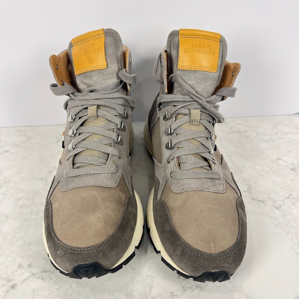 Allen Edmonds Canyon Gray and Brown High-Top Hiker Sneakers